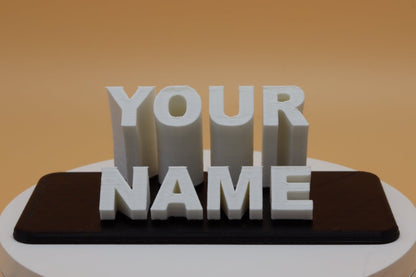 Placa de identificación 3D personalizada