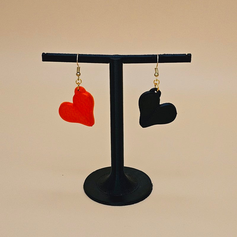 Pendientes corazones asimétricos pequeños