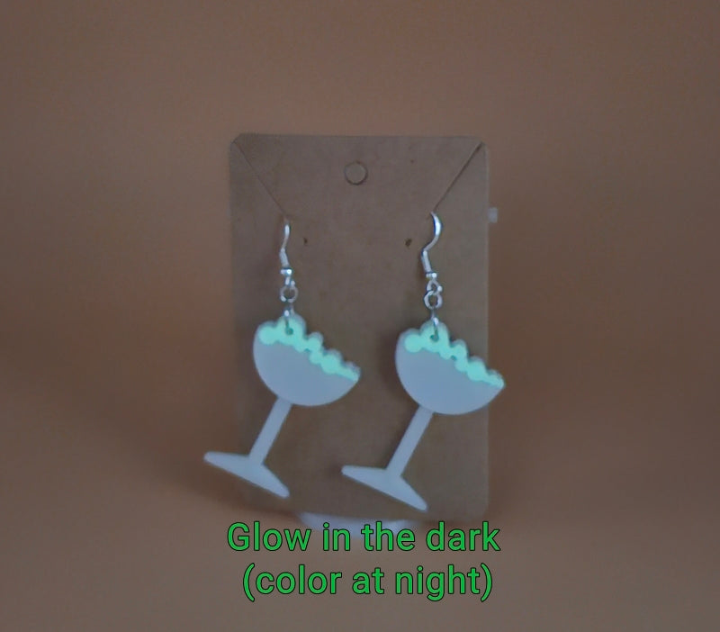 Coupe Wine Glass Earrings