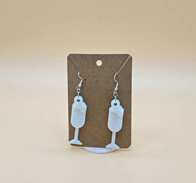 Fluted Wine Glass Earrings